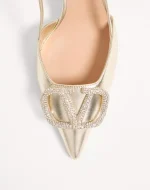 Valentino Vlogo Glow Laminated Nappa Slingback Pump 80 Mm / 3.15 In. - Image 3